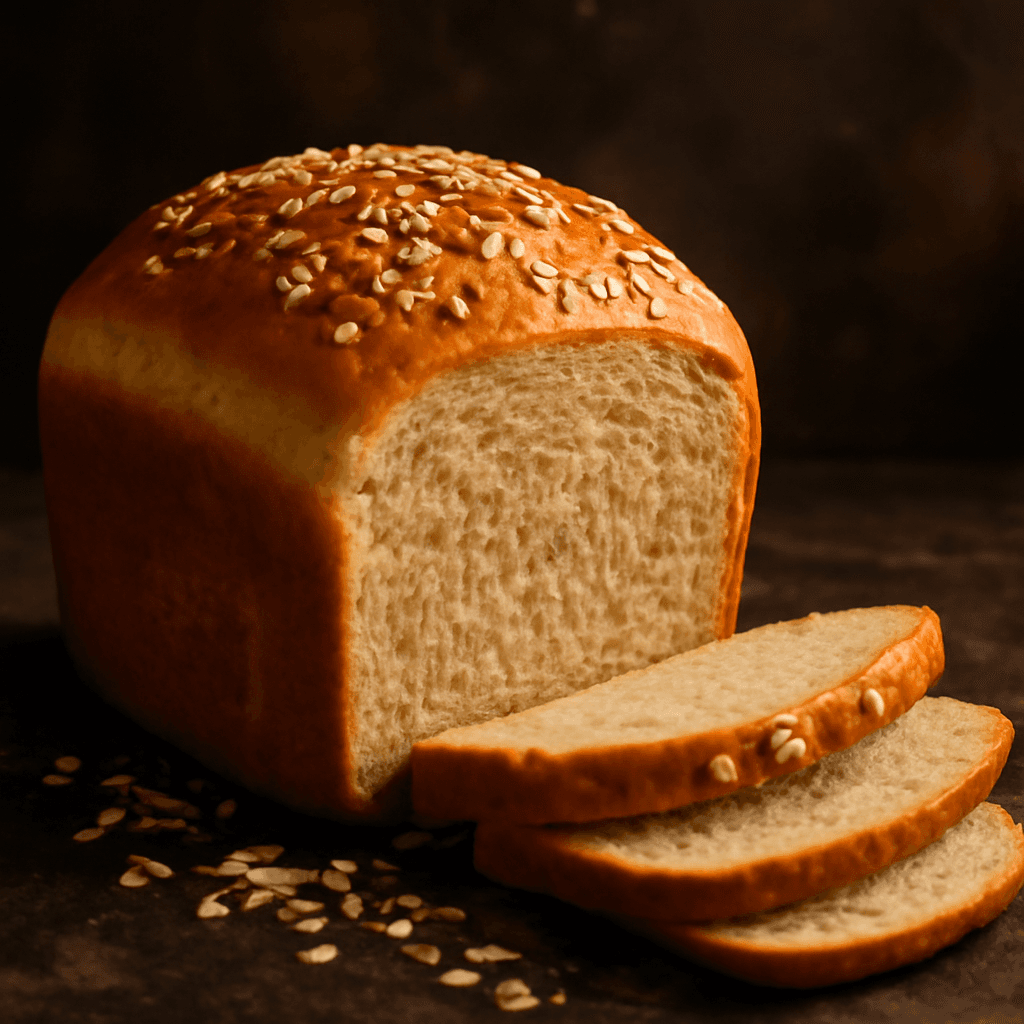 Bread Machine Honey Oat Bread - freshly baked bread