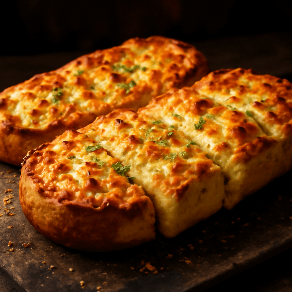 Cheesy Garlic Bread - freshly baked bread