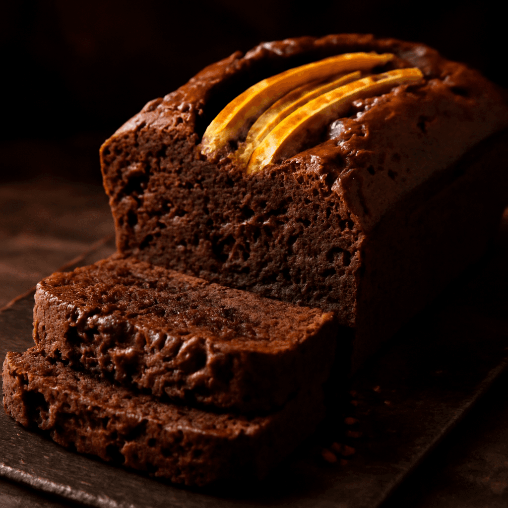 Double Chocolate Banana Bread - freshly baked bread