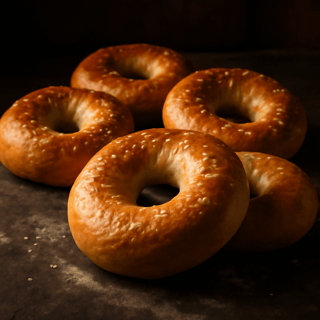 Classic Homemade Bagels - freshly baked bread