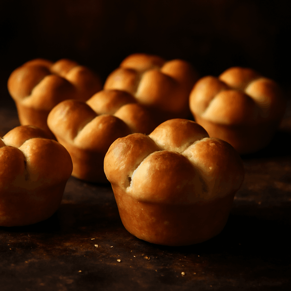 Cloverleaf Rolls - freshly baked bread