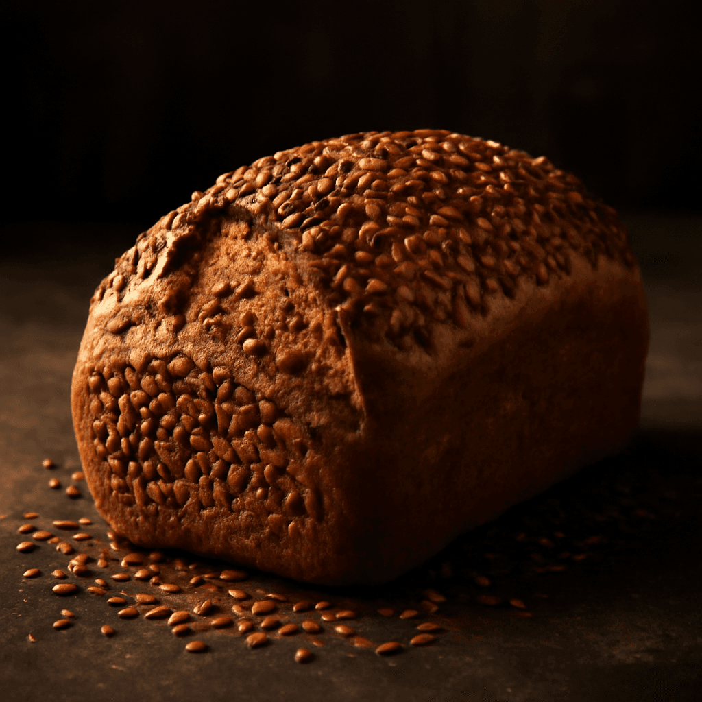 Flaxseed Bread - freshly baked bread