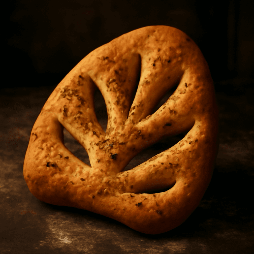 Fougasse (Provençal Flatbread) - freshly baked bread
