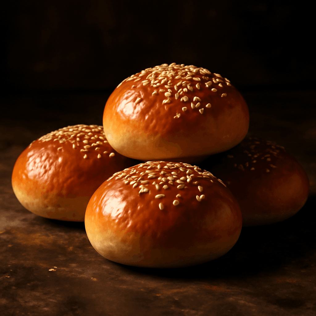 Homemade Hamburger Buns - freshly baked bread