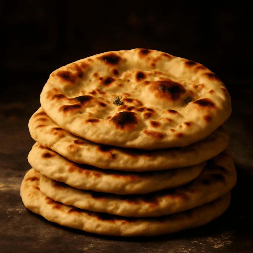 Homemade Naan - freshly baked bread