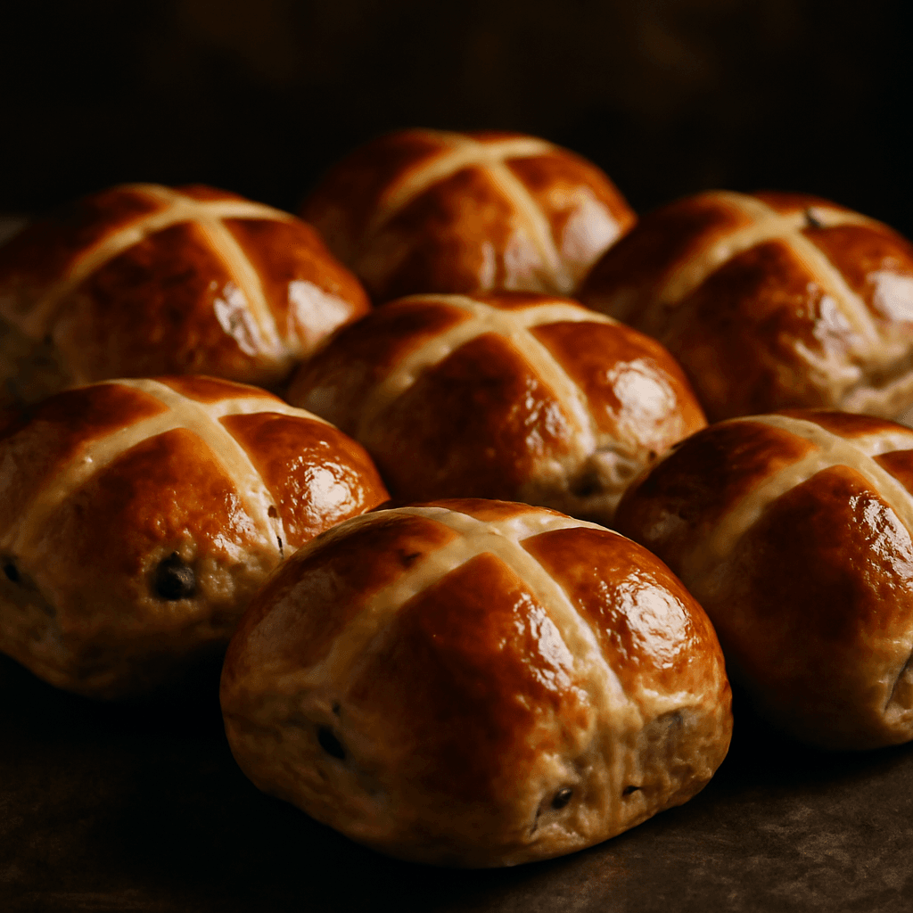 Hot Cross Buns - freshly baked bread