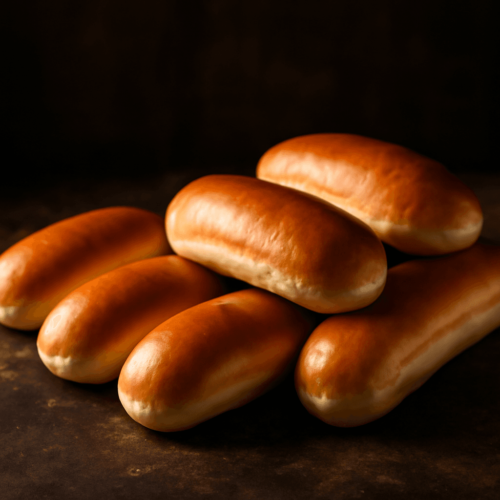 Homemade Hot Dog Buns - freshly baked bread