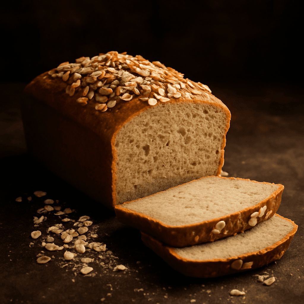Oat Flour Bread (Gluten-Free) - freshly baked bread