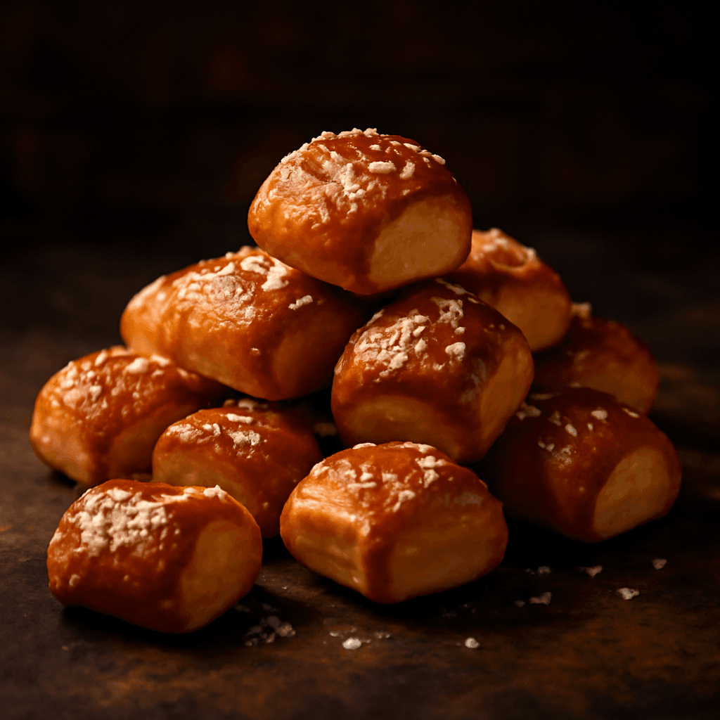 Soft Pretzel Bites - freshly baked bread