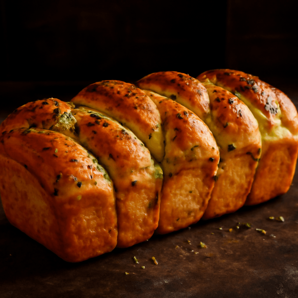 Pull-Apart Garlic Bread - freshly baked bread
