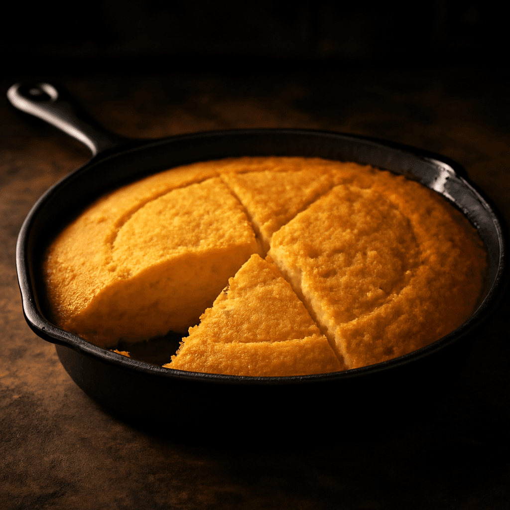 Cast-Iron Skillet Cornbread - freshly baked bread